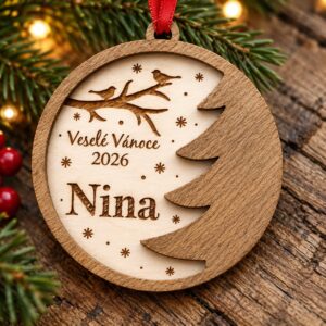 Vánoční medailonek se jménem 2026