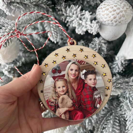 Vánoční ozdoba s vašimi fotkami a LED světýlky