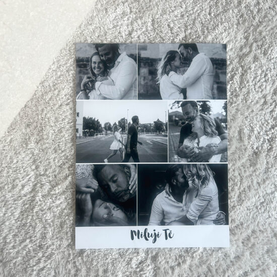 Fotoobraz koláž z fotek - fotka na dřevo s vlastním textem 30X40